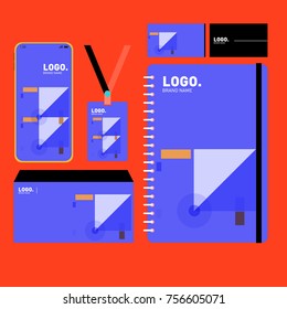 Corporate dentity template set. Business stationery mock-up with blank logo. Internet Marketing and Branding Design Template.