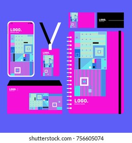 Corporate dentity template set. Business stationery mock-up with blank logo. Internet Marketing and Branding Design Template.