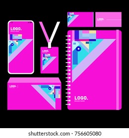 Corporate dentity template set. Business stationery mock-up with blank logo. Internet Marketing and Branding Design Template.