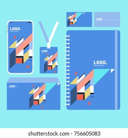 Corporate dentity template set. Business stationery mock-up with blank logo. Internet Marketing and Branding Design Template.