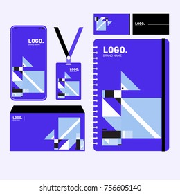 Corporate dentity template set. Business stationery mock-up with blank logo. Internet Marketing and Branding Design Template.