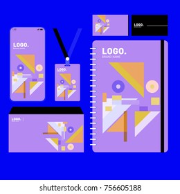 Corporate dentity template set. Business stationery mock-up with blank logo. Internet Marketing and Branding Design Template.