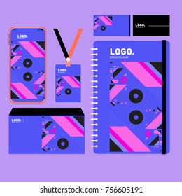 Corporate dentity template set. Business stationery mock-up with blank logo. Internet Marketing and Branding Design Template.