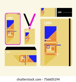Corporate dentity template set. Business stationery mock-up with blank logo. Internet Marketing and Branding Design Template.