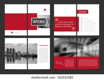 Corporate Design Annual Report Or Catalog, Magazine, Flyer, Booklet, Brochure. Set Include Cover Design Template And Inner Page Layout Size A4 Vector EPS-10 And Sample Image With Gradient Mesh.