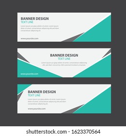 Corporate design banner layout vector. Three banners template