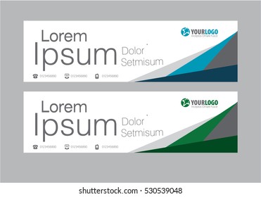 Corporate Design Banner Template with Elements