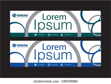Corporate Design Banner Template with Elements