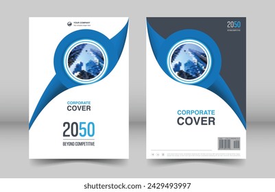 Corporate Design Book Cover Template. Brochure, Magazine, Annual Report, Poster, Business Presentation, Flyer, Banner, Website. brochure or leflet can be adapted. Vector Illustration Concept.