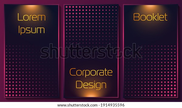 corporate design layout in dark magenta colors.\
illuminated gold lettering, textured templates in thin frames. for\
your projects. vector\
