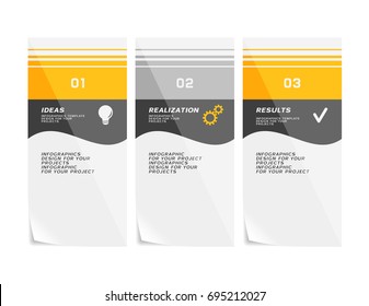 Diseño corporativo de folletos o banners de papel numerados