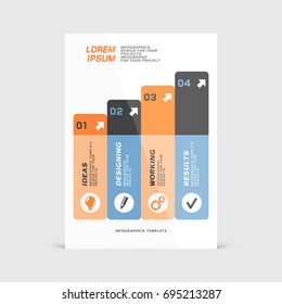 Corporate design of paper flier or booklet cover