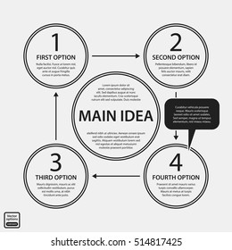 Corporate design template on white background. Useful for advertising, presentations and web design.