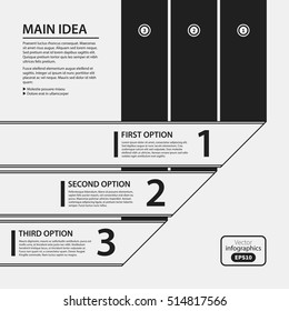 Corporate design template on white background. Useful for advertising, presentations and web design.