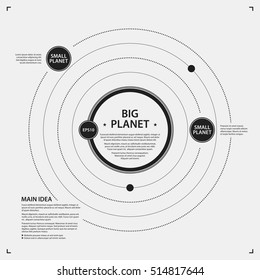 Corporate design template on white background. Useful for advertising, presentations and web design.