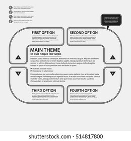 Corporate design template on white background. Useful for advertising, presentations and web design.