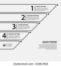 Corporate design template on white background. Useful for advertising, presentations and web design.