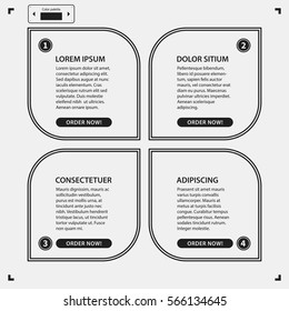 Corporate design template on white background. Useful for advertising, presentations and web design.