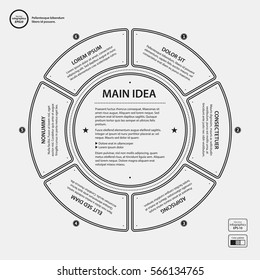 Corporate design template on white background. Useful for advertising, presentations and web design.