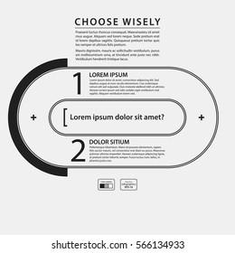 Corporate design template on white background. Useful for advertising, presentations and web design.