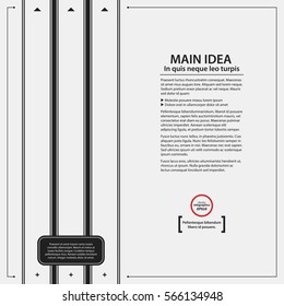 Corporate design template on white background. Useful for advertising, presentations and web design.