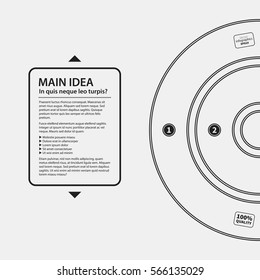 Corporate design template on white background. Useful for advertising, presentations and web design.