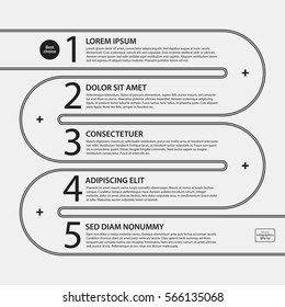 Corporate design template on white background. Useful for advertising, presentations and web design.
