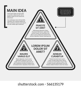 Corporate design template on white background. Useful for advertising, presentations and web design.