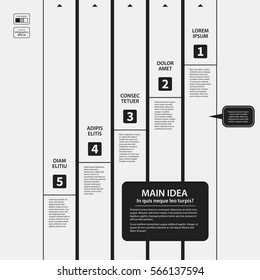Corporate design template on white background. Useful for advertising, presentations and web design.