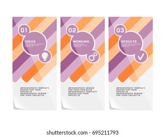 Corporate design of vector paper leaflets or web banners