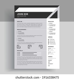 Corporate Designer Resume And Cv Vector