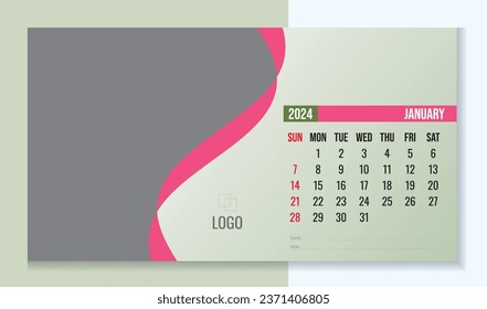 Corporate Desk Calendar Design 2024