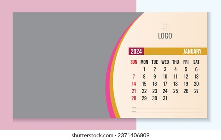 Corporate Desk Calendar Design 2024