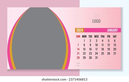 Corporate Desk Calendar Design 2024