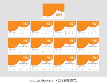 corporate desk calendar design 2024