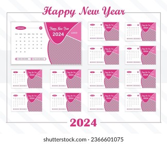 Corporate desk celendar design template