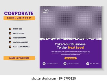 Corporate Digital Business Marketing Agency Social Media Banner, Square Flyer Template, Editable web Banner Post Template, Promotion Stories Ads Premium Vector Brochure