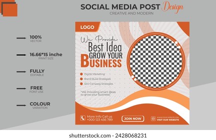 Corporate Digital business marketing banner for social media post template