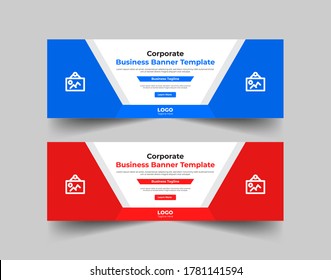 Corporate and digital business marketing promotion facebook cover template, instagram cover template, social media cover template