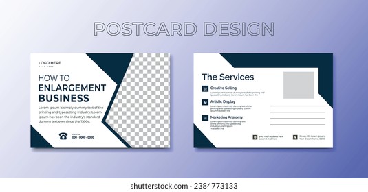 Corporate and Digital Business Marketing Promotion Horizontal postcard card Design Corporate Identity Template.