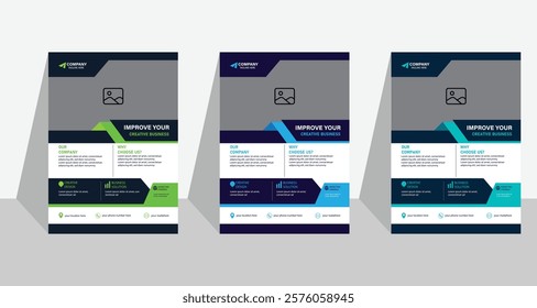 Corporate digital marketing agency flyer template