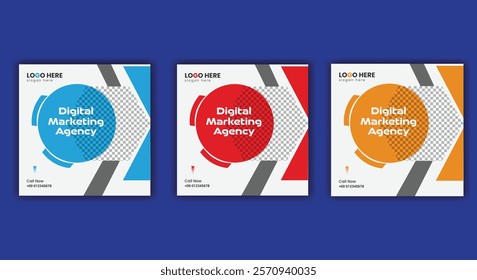 Corporate Digital Marketing agency post banner and social media template