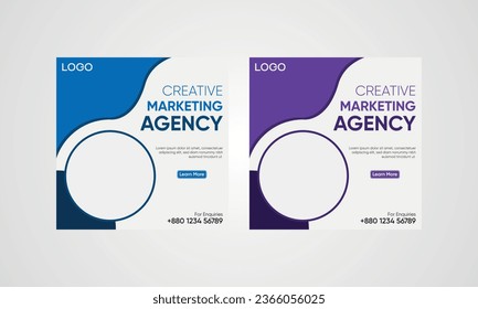 corporate digital marketing agency social media post, social media post template, social media banner design