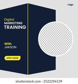 corporate digital marketing agency social media post and banner template