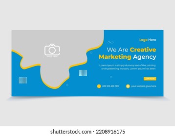 Corporate digital marketing agency web page banner cover design for promotion business agency