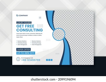 Corporate Digital marketing Banner post promotion and corporate social media post template