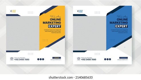 Corporate Digital marketing Banner post promotion and corporate social media post template