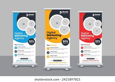 Corporate Digital Marketing Rollup Banner Design Template