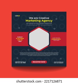 	
Corporate Digital Marketing Social Media And Instagram Post Template In Vector Format