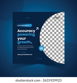 Corporate Digital Marketing Social Media Banner Template – Editable Square Post Design for Business Promotion